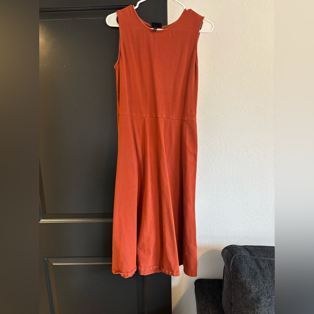 Who What Wear Terracotta Sleeveless Dress